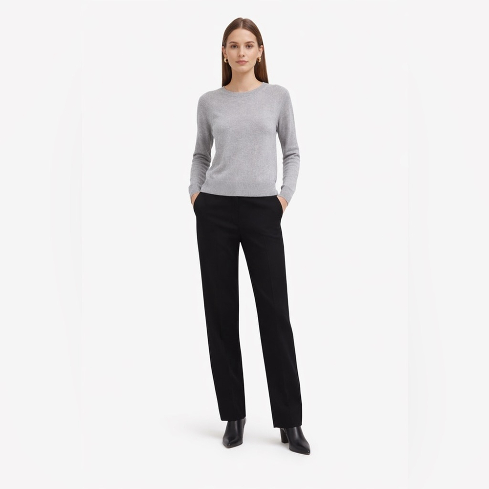 Banana Republic 100% Merino Wool Grey Crewneck Sweater Size S